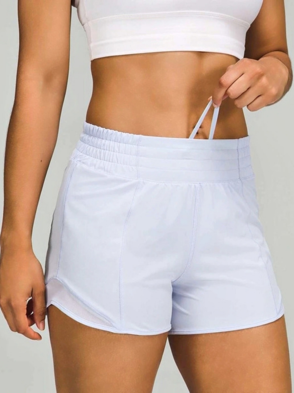 Lululemon Hotty Hot High-Rise Lined Short 4" Pastel Blue